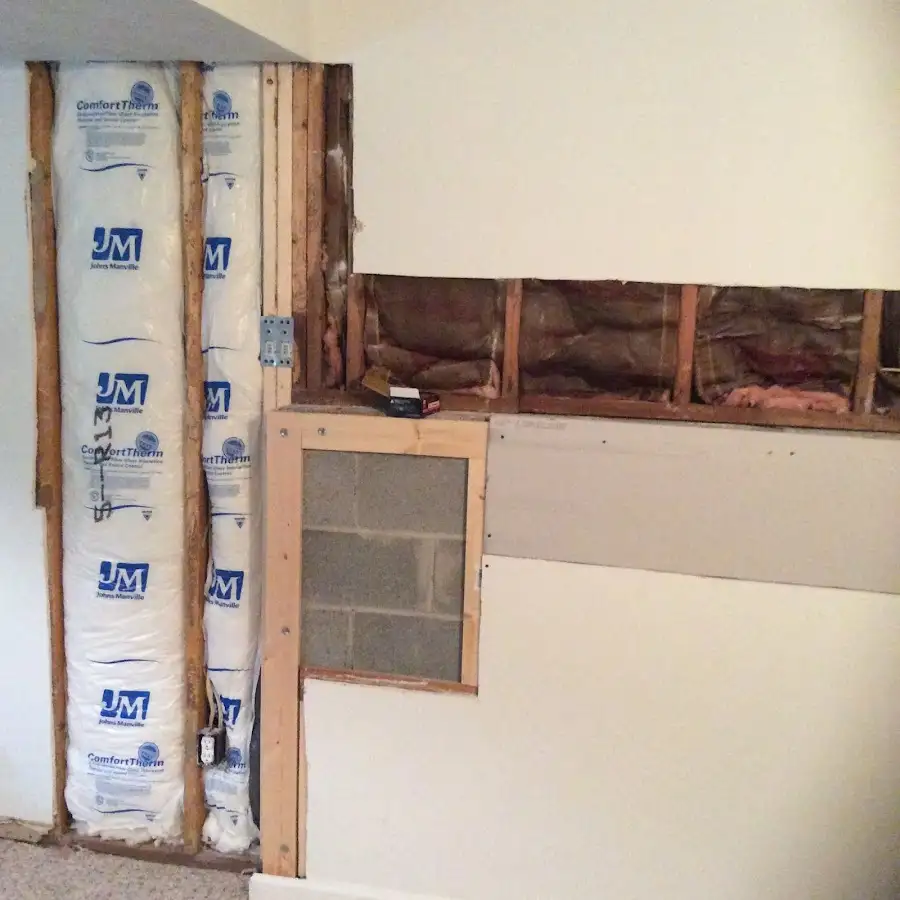Wall insulation replacement during Contents Cleaning & Restoration in Dale City